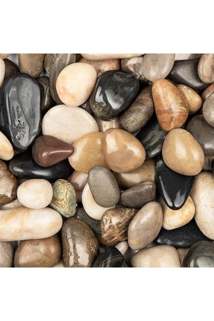 Oseluro 11 Pounds Natural Polished River Rocks for Plants and Gardens, Perfect for Aquarium and Fish Tank Decoration