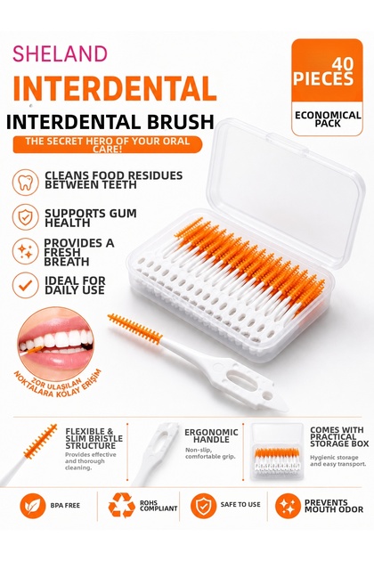 Oral Care Pro Soft Interface Brush Metal-Free Fine Tip 40 Pieces