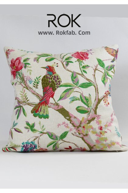 غطاء وسادة مزخرف بنقشة الزهور مقاس 45x45 سم