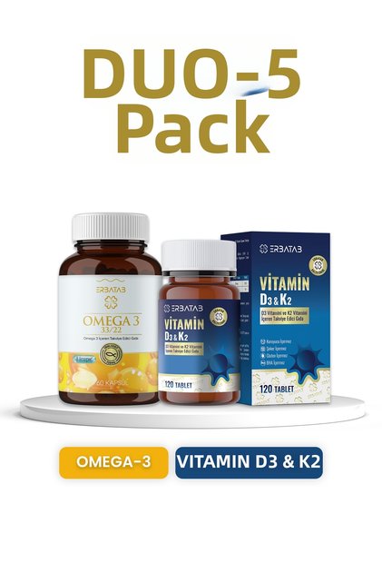 Duo Pack 5 Omega-D3K2 Tablets