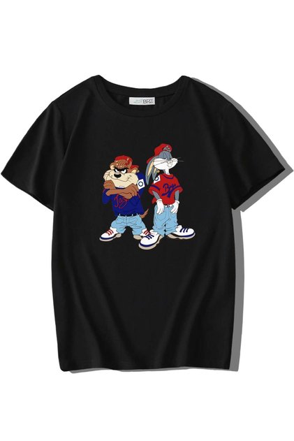 Unisex Kids' T-Shirt with Bugs and Tazmanga Figures