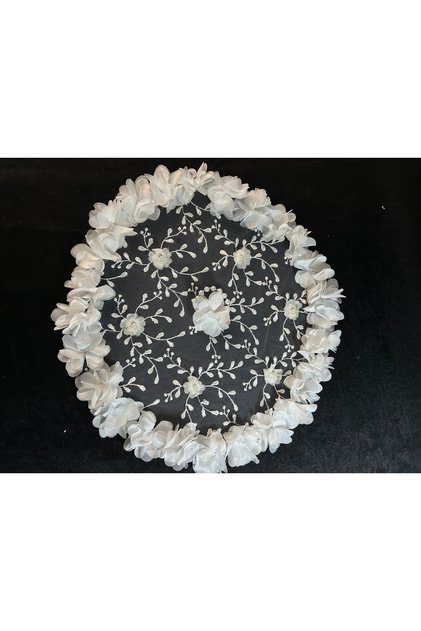 Bridal handkerchief, albanian handkerchief, bridesmaid handkerchief, tulle lace, stone, floral wedding, bride henna.