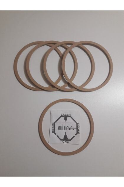 Ham Mdf Vidasız 22.5cm Çapında (1cm Eninde) 5'li Kasnak Seti
