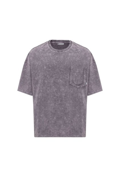 Washable Oversized T-Shirt with Pocket Detail
