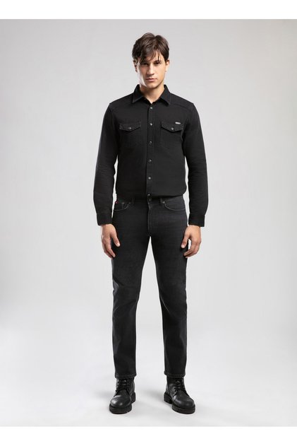 Black Men's Straight Denim Trousers 261 Lcm 121040 Harry Eddie Venom