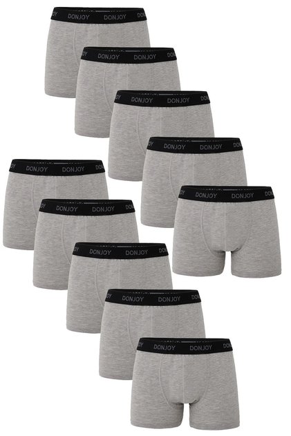 Férfi 10 részes pamut lycra fésült pamut szürke boxer elasztikus derékrésszel