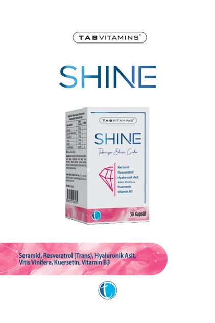 Shine Seramid Resveratrol Hyaluronik Asit İçeren Takviye Edici Gıda – 30 Kapsül