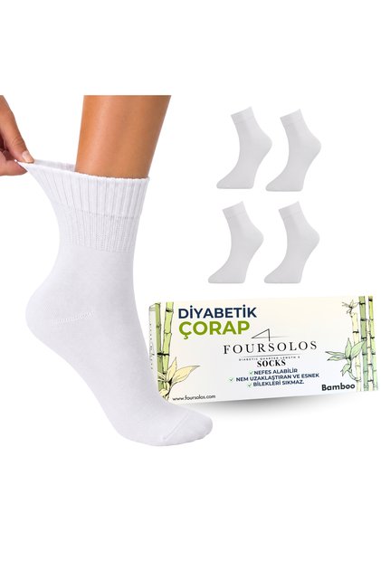 Women's Non-Trace B Bamboo Socks – N Breathable Soft, 4 Pairs