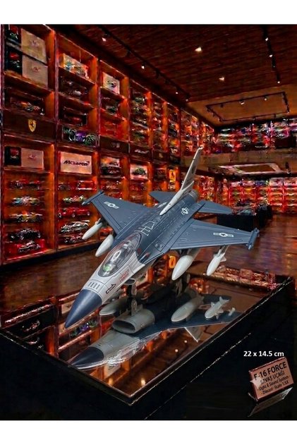 F16 Uçak Kobra Fıghter Çekbırak Air Force 5.nesil Savaş Uçağı 22x14.5cm Koleksiyon Model Metal Işık Ses Efektli F 16