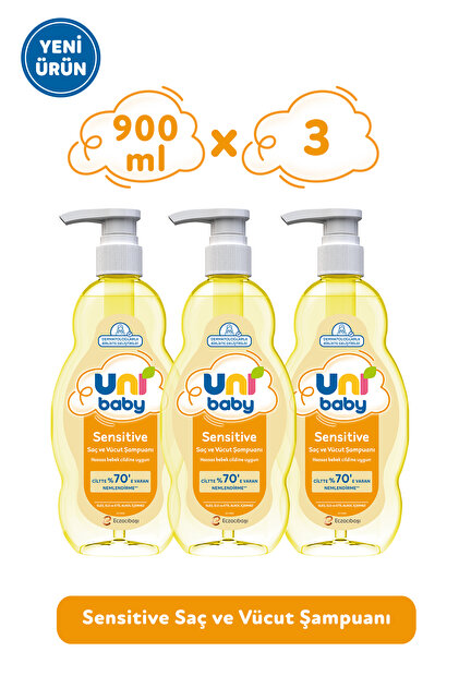 Hair And Body Shampoo 900 ml 3 pcs