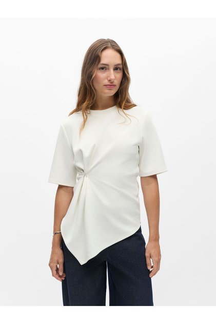 T-Shirt Asymmetrisches gerafftes