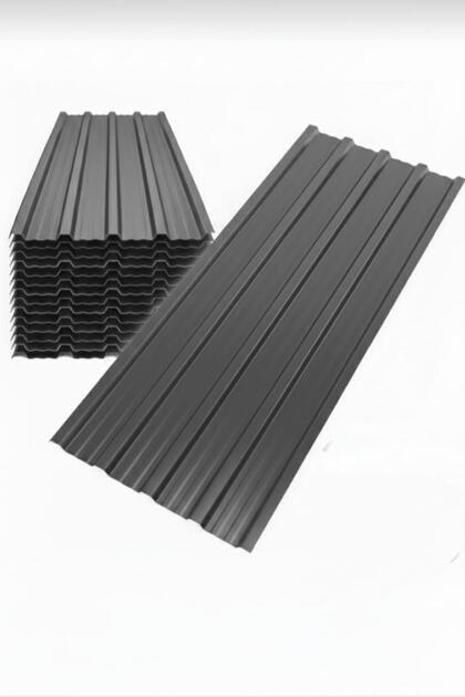 Galvanizli Trapez antrasit gri Çatı Kaplama Sacı 1,5 Metre 1 Adet-Su Geçirmez ve Paslanmaz Metal Sac
