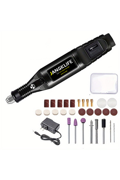 مجموعة أدوات دوارة متغيرة السرعة من JANGKLIFE 9V Mini Drill Electric Drill Pen، مكونة من 28 قطعة، مناسبة لـ G