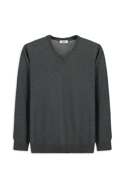 V-Neck Regular Fit Warm Wool Knitwear Sweater