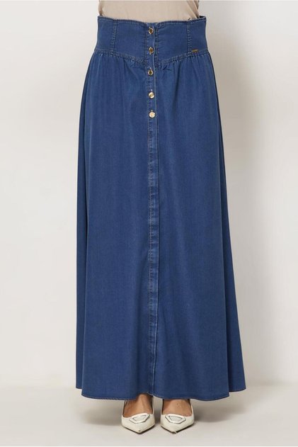 FUSTĂ DENIM CU NASTURI 60753