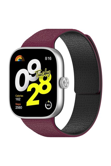 Λουράκι ρολογιού (W016) - για Xiaomi Smart Band 9 Pro/ 8 Pro/ Redmi Watch 4/ Watch 5 - Κόκκινο του κρασιού/ Μαύρο