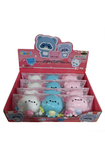 Sukuşi Yumuşak Stres Atıcı Eğlenceli Sık-Bırak Oyuncak – Kedi Squishy Stres Oyuncağı 1 Adet