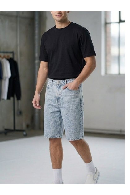 Kopya - Men's Cargo Pocket Jeans Capri Bermuda