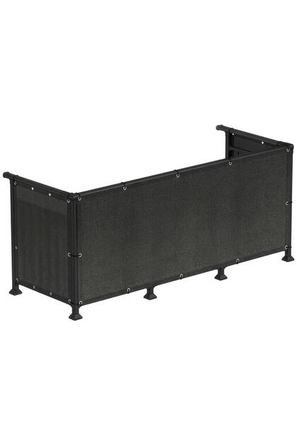 Plasă de umbrire pentru balustradă de balcon, 95% umbrire, impermeabilă, 500x90 cm, antracit