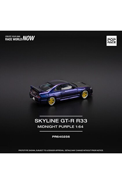 Pop Race 1/64 Nissan GT-R R33 Nismo 400R Midnight Purple PR640256