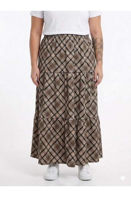 Plus Size Women's Elastic Waist Skirt