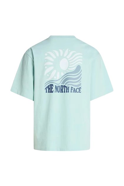 NF0A8GA0G701-M SUN OVERSIZE-GRAPHIC Mavi Regular Fit Baskılı Erkek T-Shirt