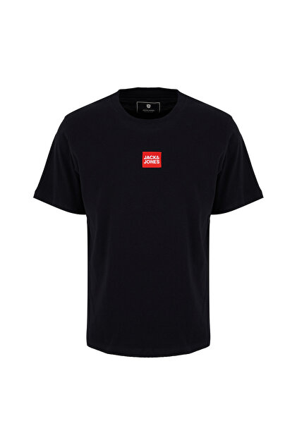 Jack & Jones Siyah Erkek Regular Fit Logo Baskılı T-Shirt 12307761