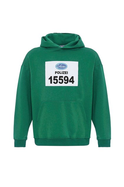 Green Oversize Printed Sweatshirt