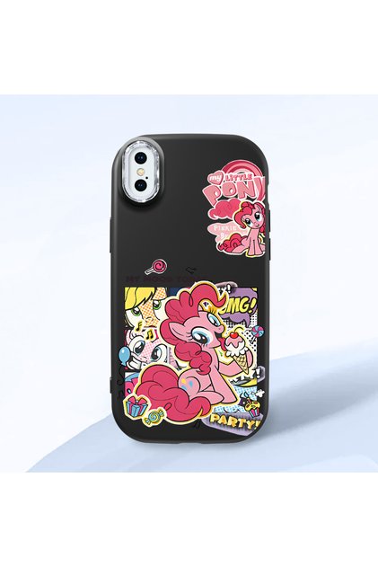 Black Silicone Case Compatible with iPhone XS Max with Shock-Absorbing Camera Protections