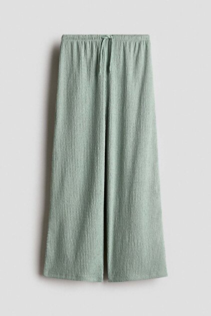 Textured jersey trousers