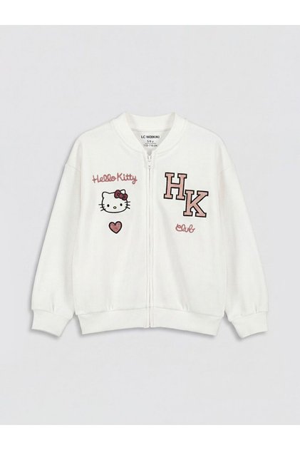 Lcw Kids Hello Kitty Printed Girls' Zippered Sweatshirt