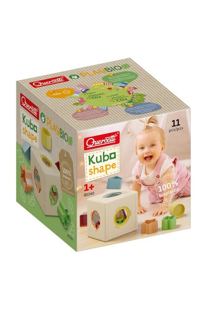 Cub cu forme, Quercetti, Kuba Shape, Play Bio, 11 piese