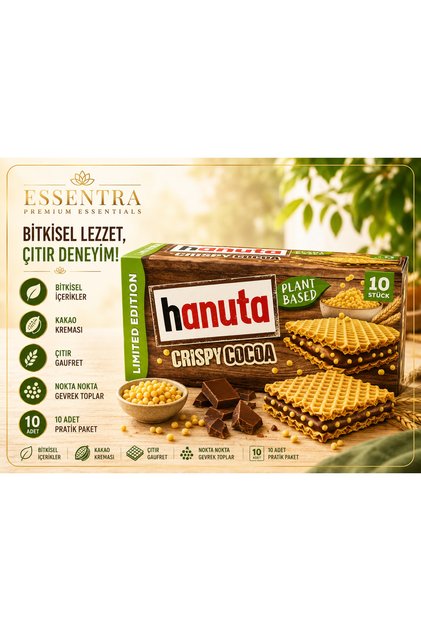 ESSENTRA Hanuta Crispy Cocoa Plant Based 10’lu Paket