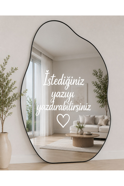 Kişiye Özel Ayna Yazısı Sticker | İstenilen Yazı Yazılır | Cam Duvar Dekoru | 30x5 cm