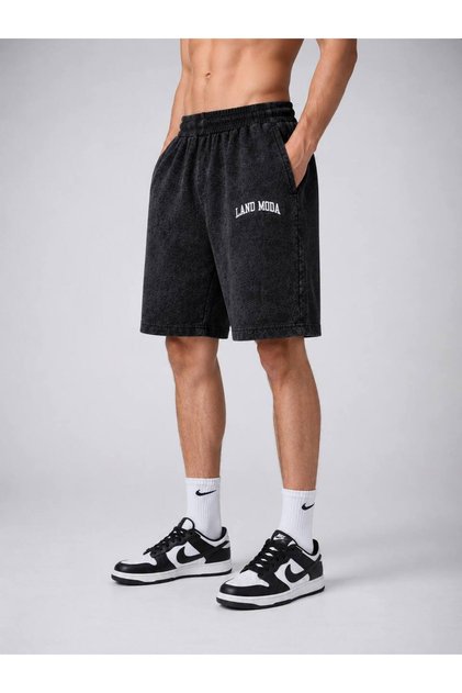 Vintage Washed Unisex Shorts – Black Summer Comfortable Fit