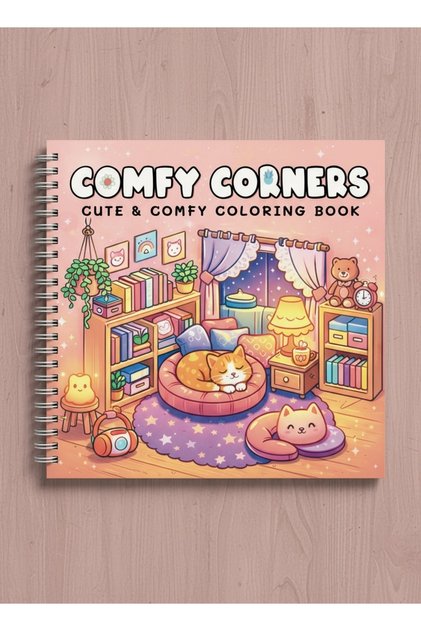Comfy Corners Boyama Kitabı KALIN SAYFALAR(21x21cm)