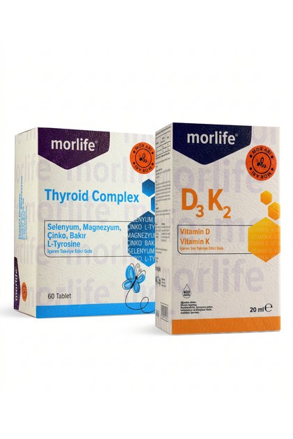 Mor Life Thyroid Complkes & Mor Life D3K2 Damla ikili Set
