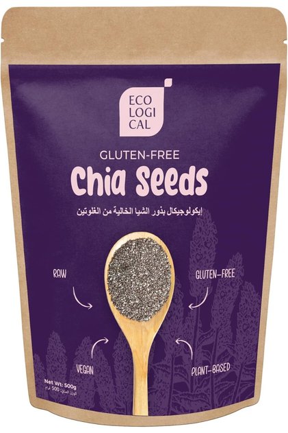 Gluten Free Black Chia Seeds 500g | 100% Natural | High Omega-3, Fiber & Protein | Superfood for Smoothies & Baking