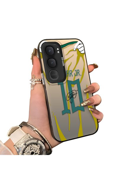 Vivo Y31 5g Compatible Silicone Edge Hard Back Case Couple Phone Case Neymar Patterned