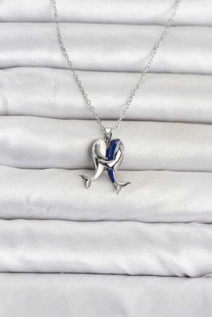 316L Steel Chain Silver Color Dolphin Model Women's Necklace