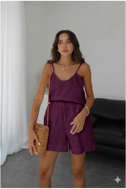 ASKILI BLUZ ŞORT KETEN TAKIM