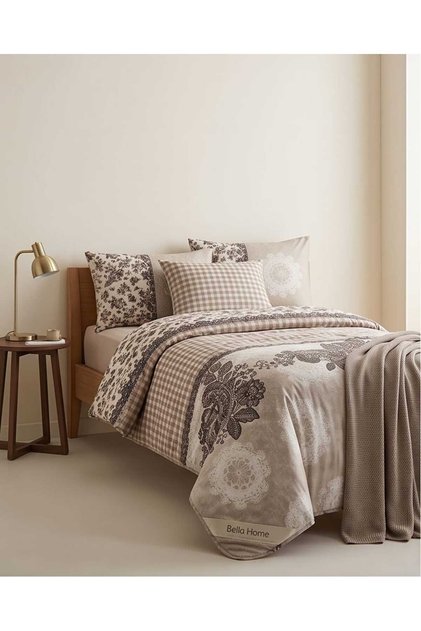 Quilted 4 Season Single Duvet Cover Set (Quilted 160X220-Sheet 160X240-2 Pillowcases (50X70)