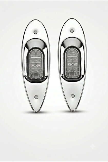 BURUN SEYİR FENERİ 12V - LED İSKELE + SANCAK GÖMME KROM TAKIM