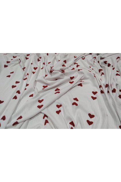 Fitilli Kalp Desenli Milan Kumaş (EN:150 CM)