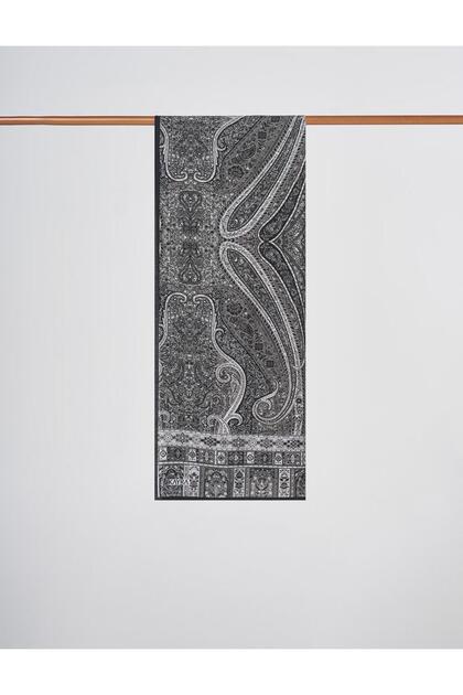 Karma Pattern Lyocell Shawl Black