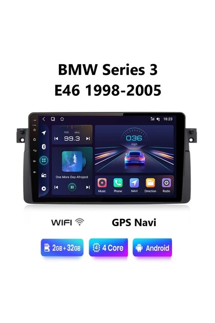 BMW E46 (1998-2005) Android Multimedia Οθόνη αυτοκίνητου με GPS WI-FI Bluetooth SG-43