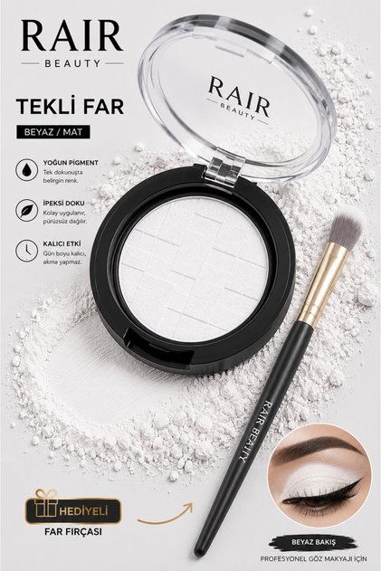Yüksek Pigmentli Tekli Mat Beyaz Far (FAR FIRÇASI HEDİYELİ)