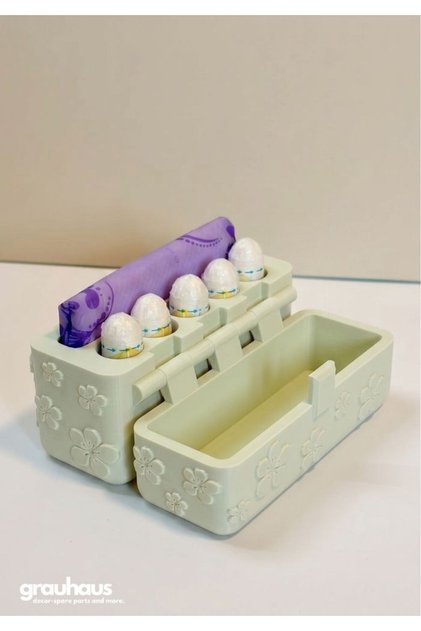 Travel Type Sanitary Pad and Tampon Storage Box Floral Embossed Bag Organizer
