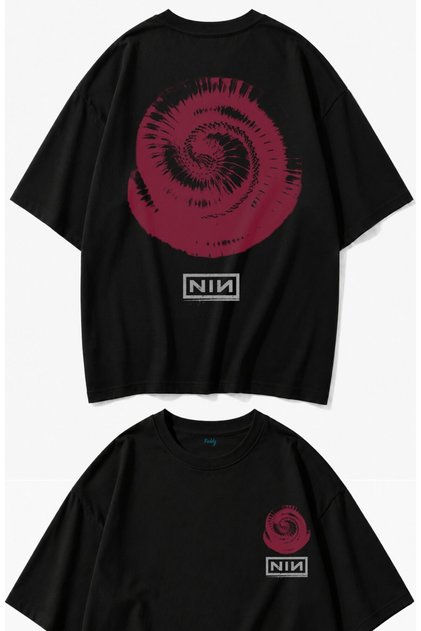 Unisex Nine Inch Nails Closer to God Back Print T-Shirt, Oversize Rock Band Nin Themed Tshirt