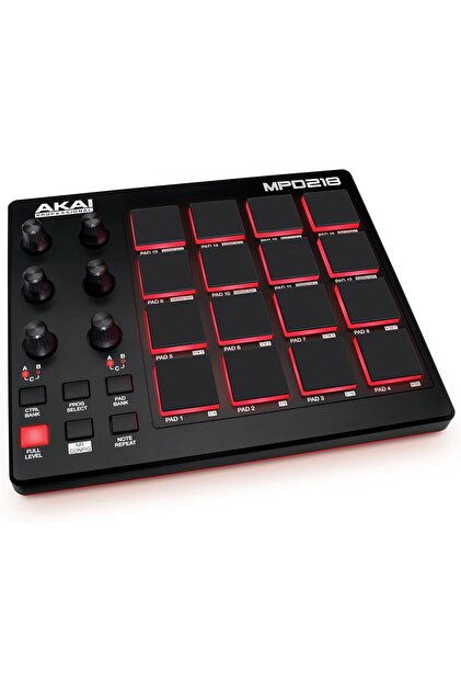 AKAI Professional MPD218 - USB MIDI Pad Controller ve Bateri